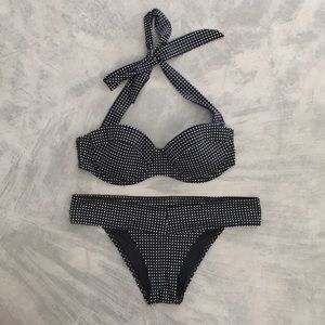 NWOT CHARLIE BY MATTHEW ZINK polka dot bandeau bikini